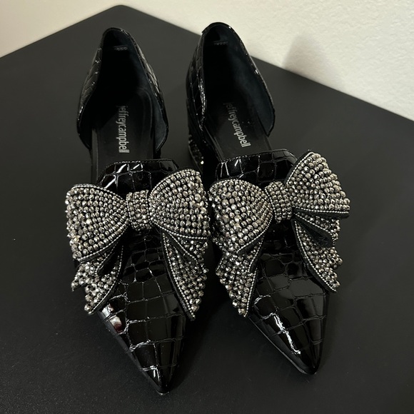 RARE Jeffrey Campbell beaded bow shoes - Picture 2 of 3